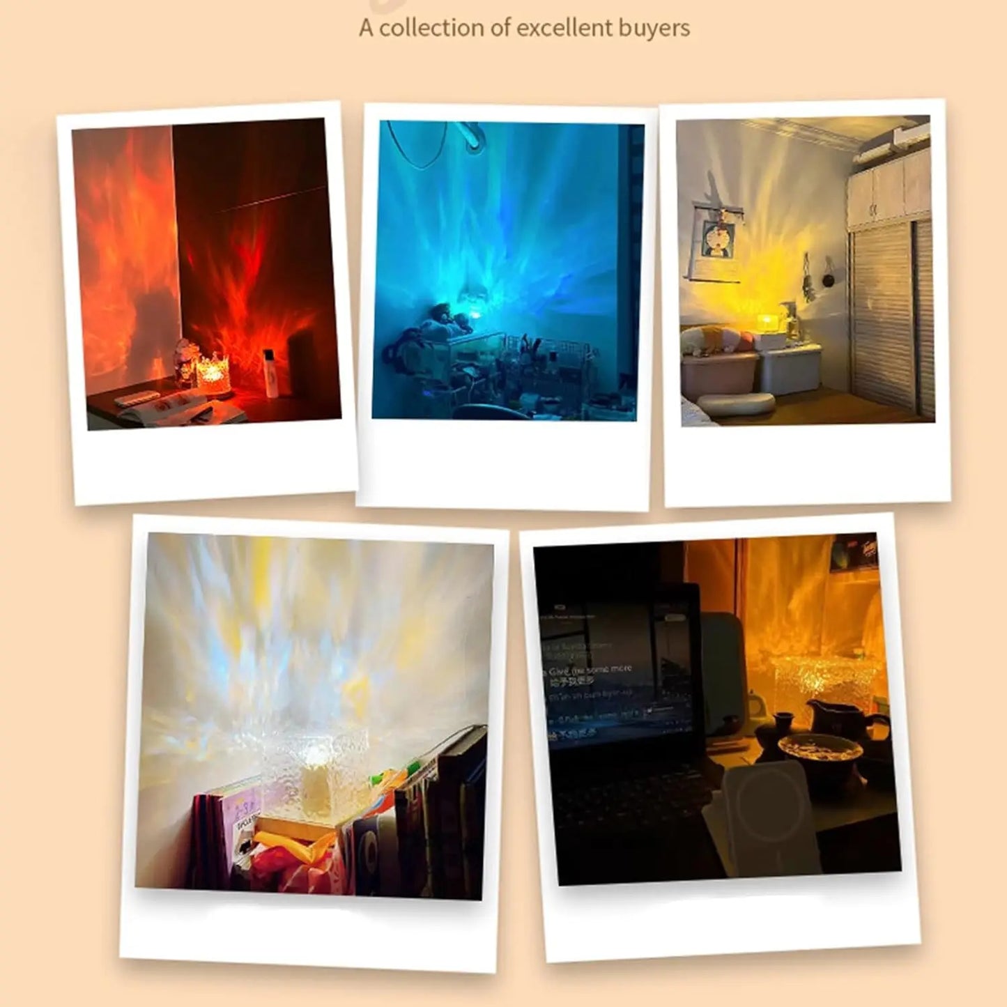 Ocean Wave Projector Light – 16 Colors Midnight Aura Aurora Glow Lamp