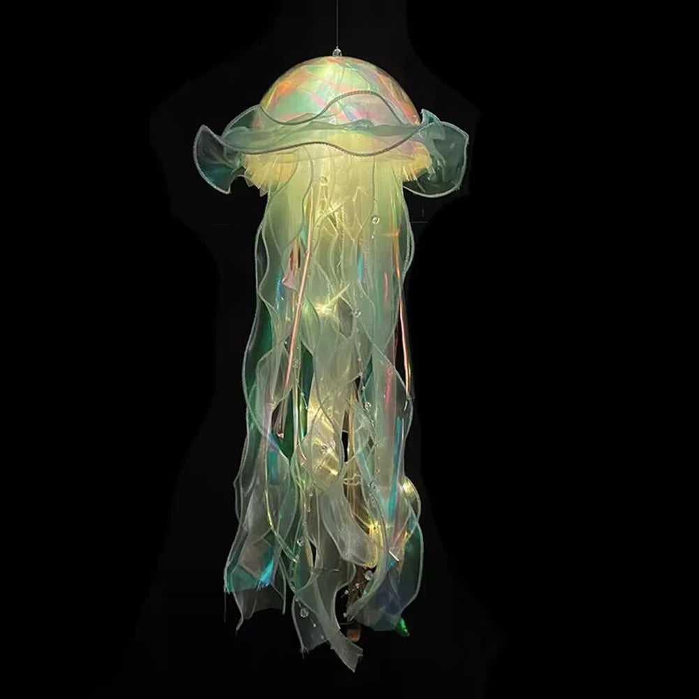 Gift🎁5pcs Jellyfish Bedroom Light Lamp – Ribbon Bead Light for Children’s Room Decor