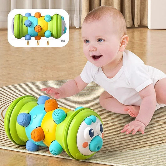 Baby Crawling Roller Toy – Infant Tummy Time Roller, Montessori Sensory Development Toy (0-12 Months)