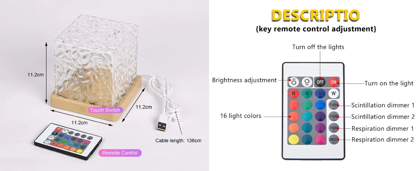 Ocean Wave Projector Light – 16 Colors Midnight Aura Aurora Glow Lamp