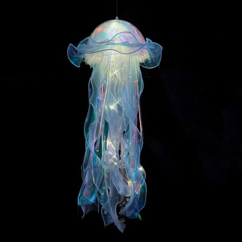 Gift🎁5pcs Jellyfish Bedroom Light Lamp – Ribbon Bead Light for Children’s Room Decor