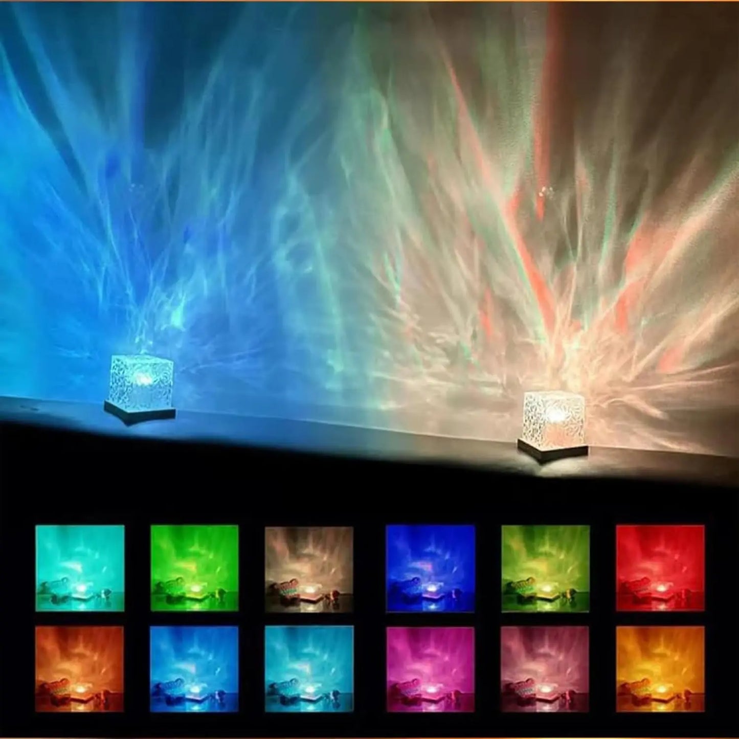 Ocean Wave Projector Light – 16 Colors Midnight Aura Aurora Glow Lamp