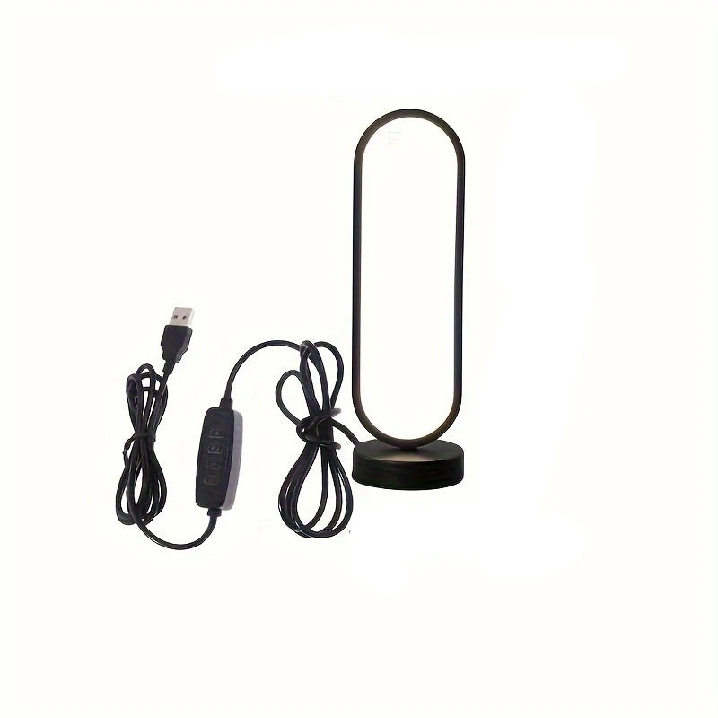 1PC Lamp Bedroom Ring Lamp – Living Room Three Color Dimming Bedside Lamp LED Night Light