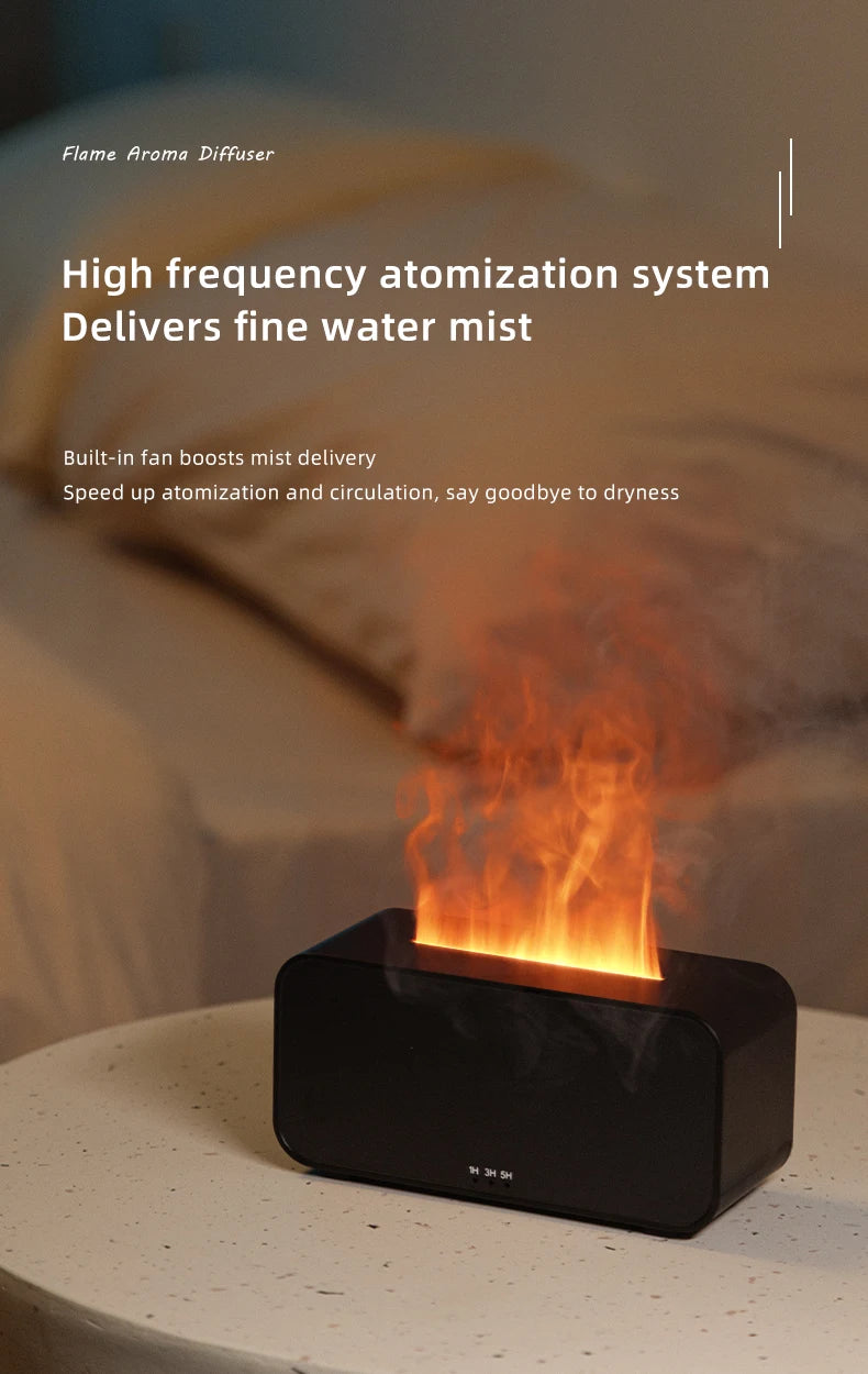 Mini Aromatherapy Air Humidifier – LED Colorful Light & Timer for Home or Office