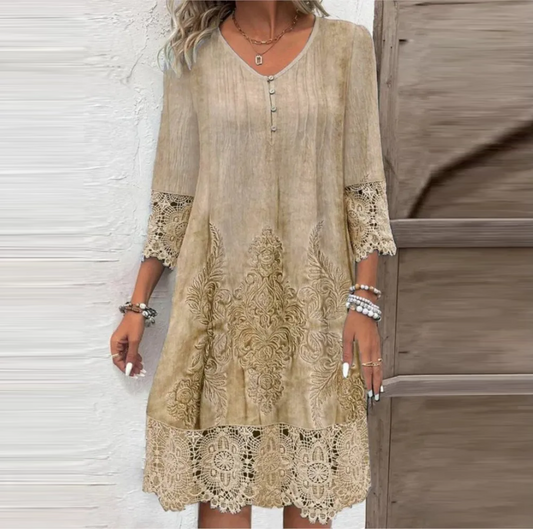 Sexy lace midi dress with cut-outs – Spring & Summer